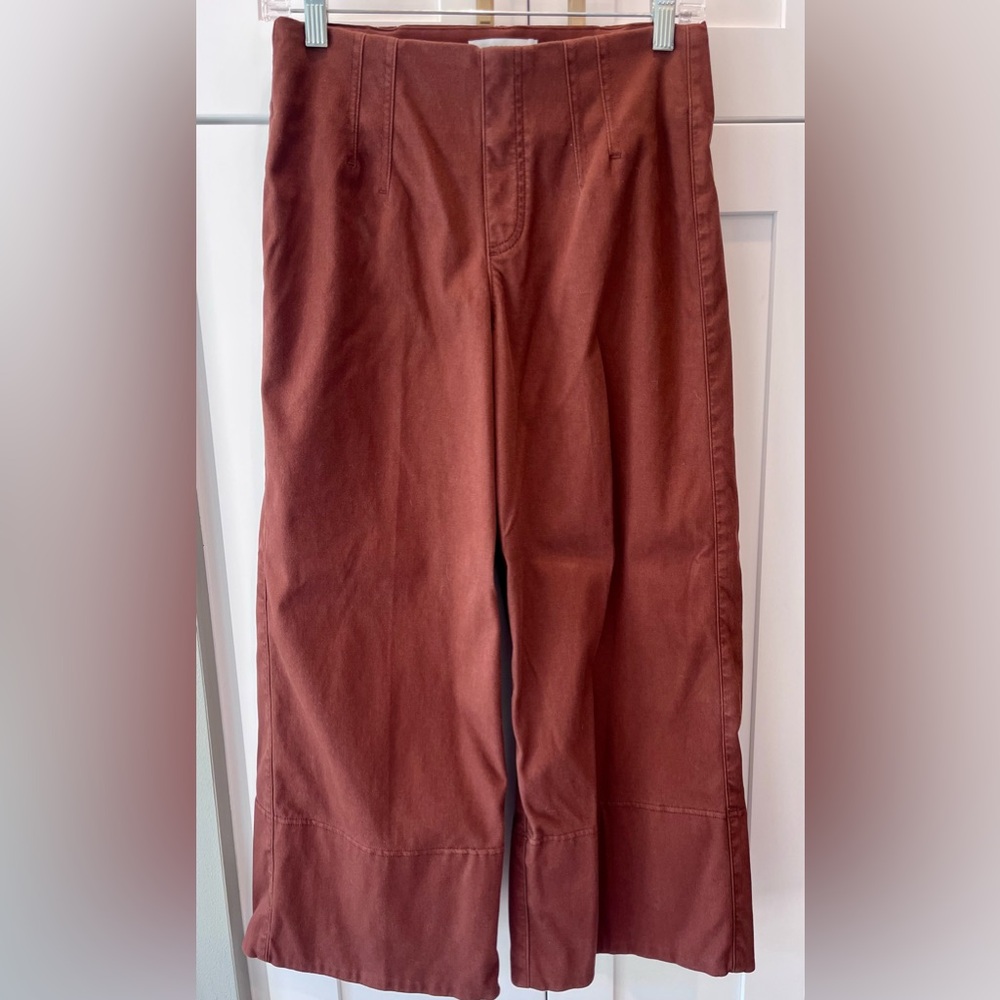 SPANX Women’s Stretch Twill Cropped Wide-leg Pull-On Pants - Picture 2 of 4